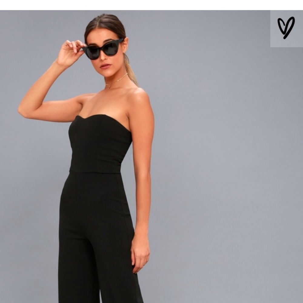 🌟5 for $25 Black Stretchy Strapless Jumpsuit